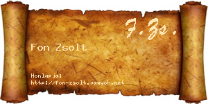 Fon Zsolt névjegykártya